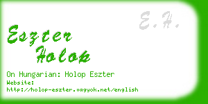 eszter holop business card